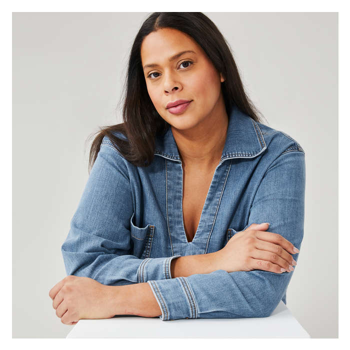 Women+ Denim Mini Dress